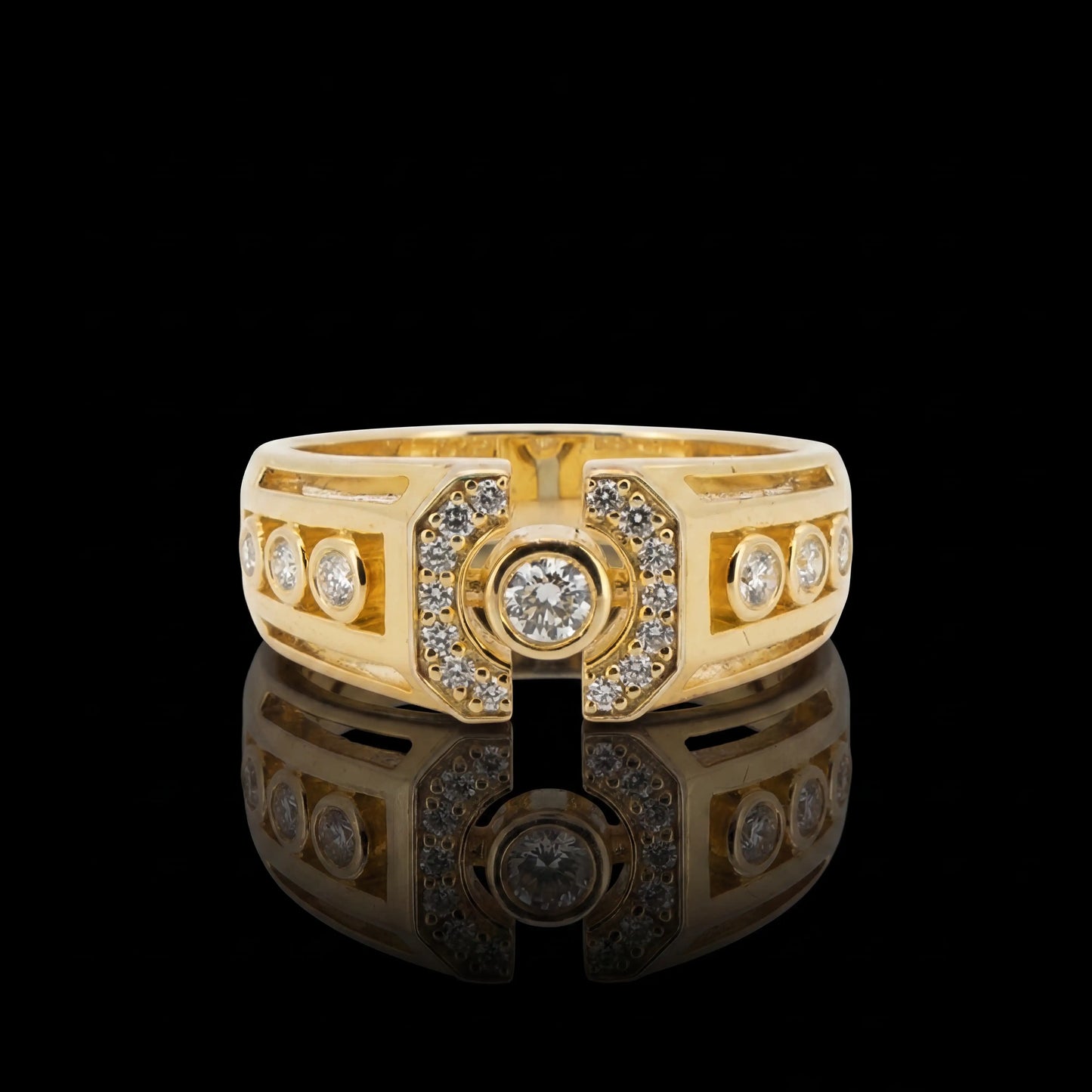 Vermeil Lab Diamond Ring
