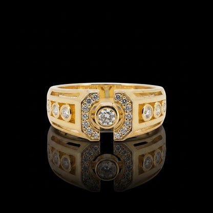Vermeil Lab Diamond Ring