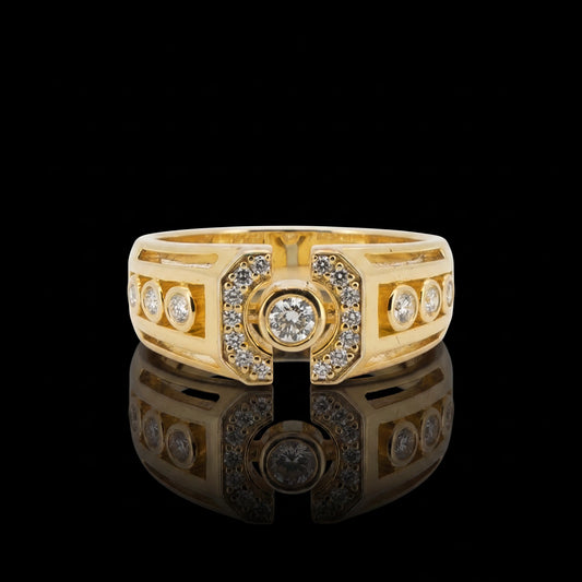 Vermeil Lab Diamond Ring