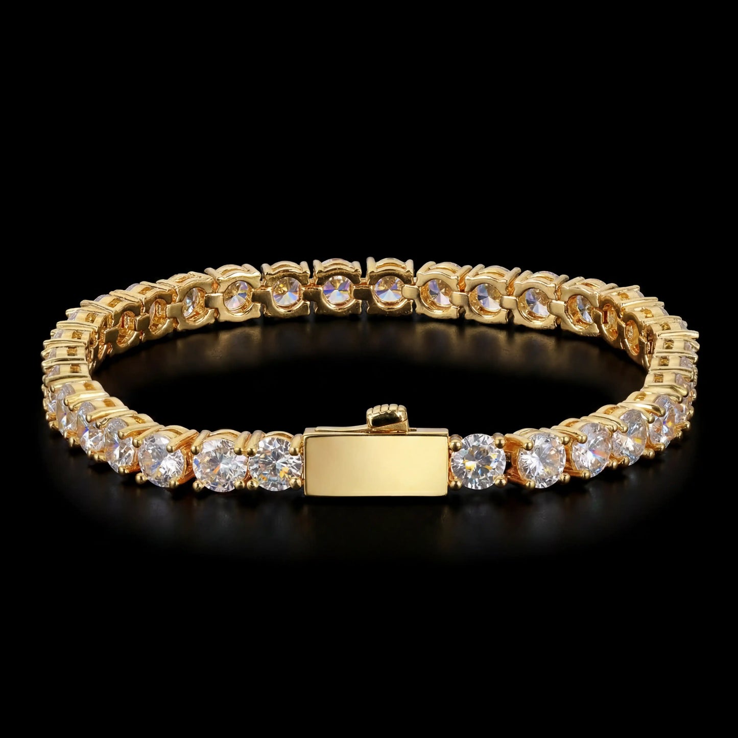 Snap Clasp Diamond Tennis Bracelet - 4mm