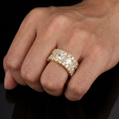 Diamond Baguette Prong Ring Solid 925
