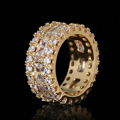 Diamond Baguette Prong Ring Solid 925