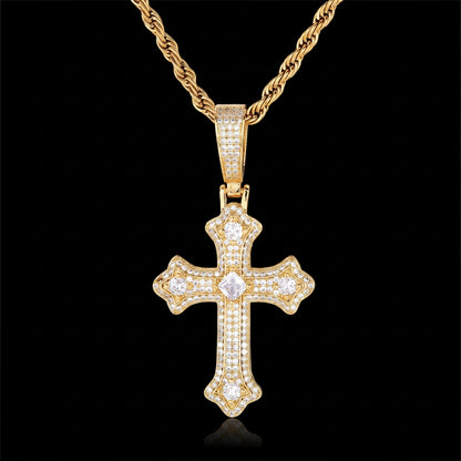 Diamond Cross Chain Solid 925