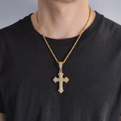 Diamond Cross Chain Solid 925