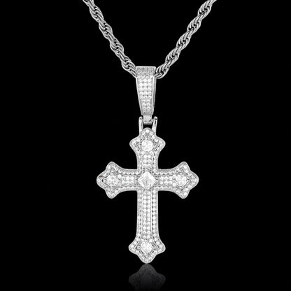 Diamond Cross Chain Solid 925