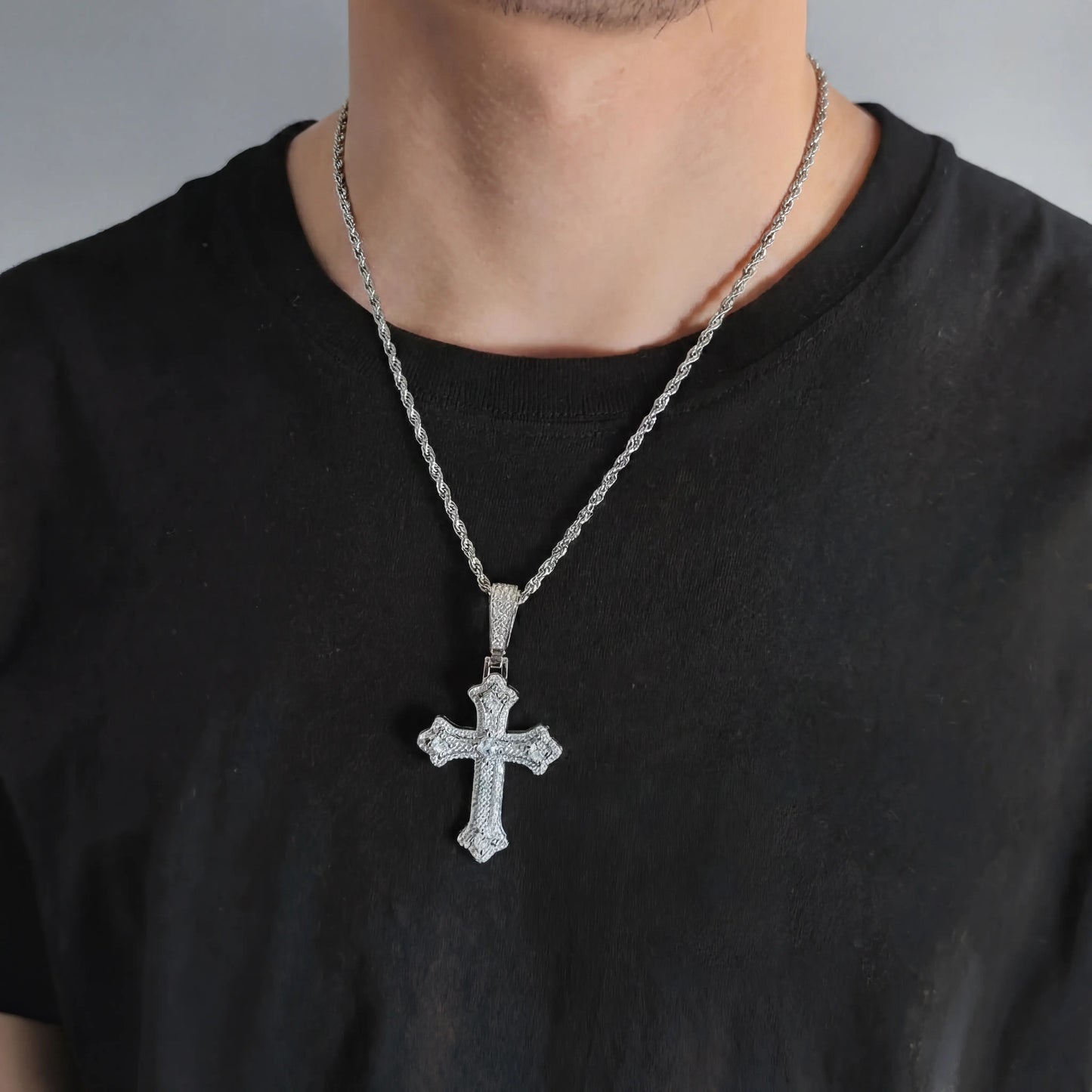 Diamond Cross Chain Solid 925