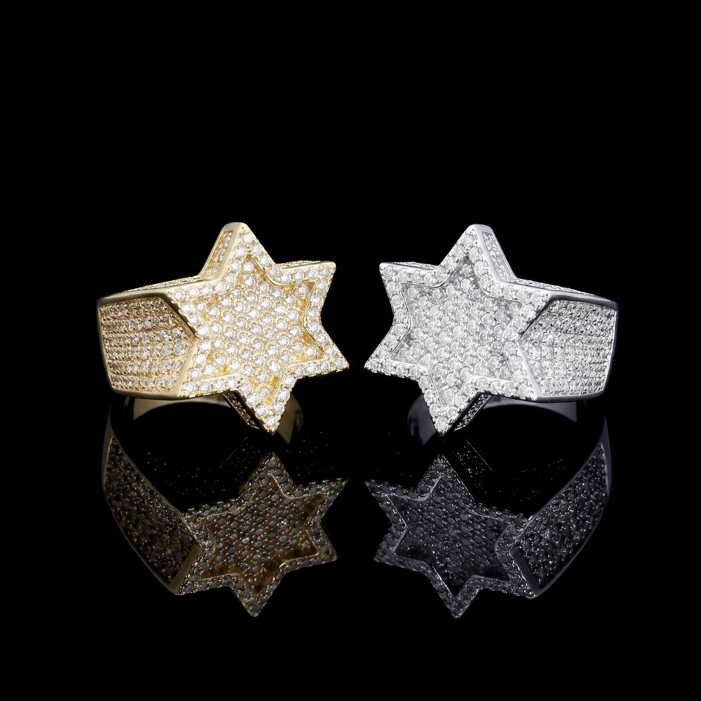 Star Diamond Ring Solid 925