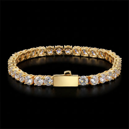 Snap Clasp Diamond Tennis Bracelet Solid 925