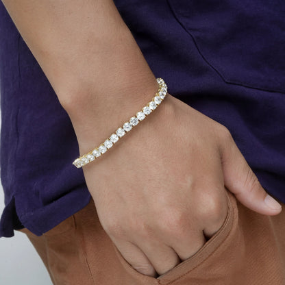 Snap Clasp Diamond Tennis Bracelet - 4mm